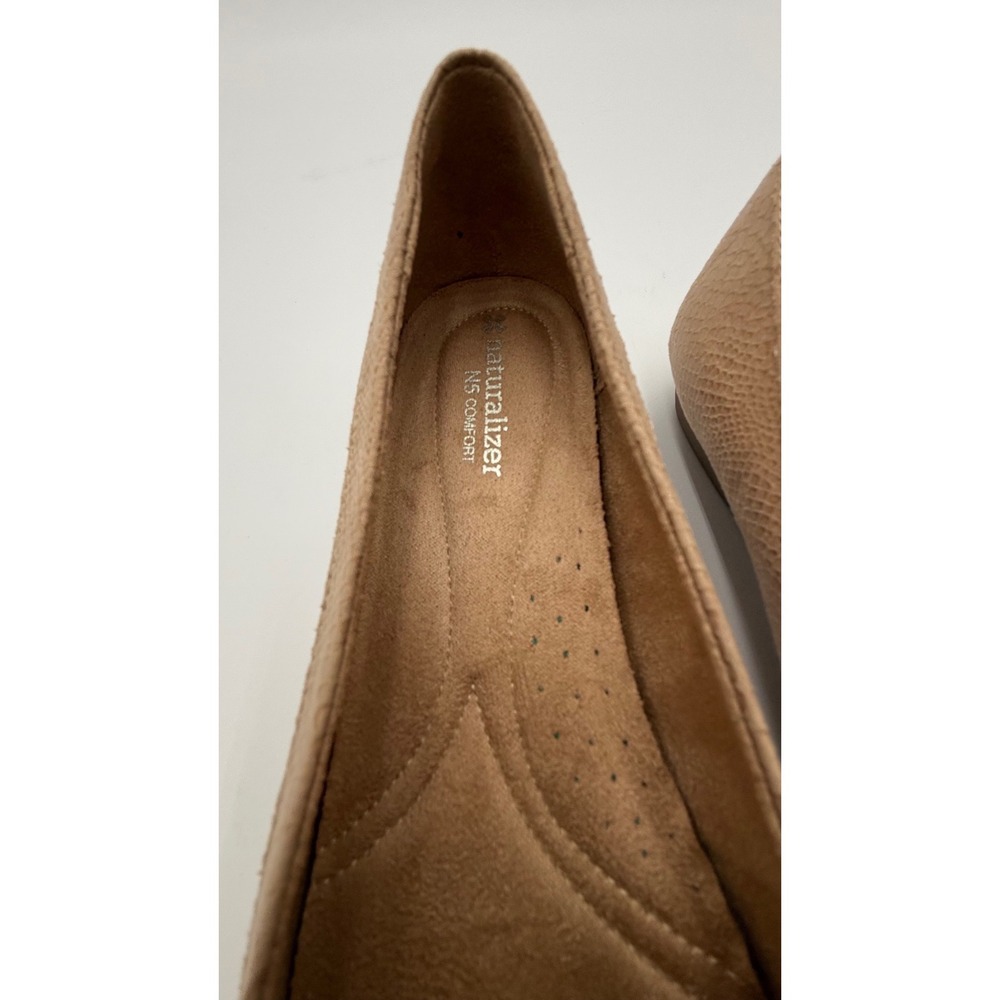 Naturalizer Gadget Tan Snakeskin Embossed Gold Bit Loafers Womens 9.5W Beige - Picture 5 of 6